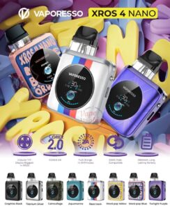 Vaporesso XROS 4 Nano-Stock Strem